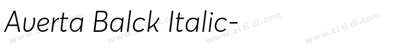 Averta Balck Italic字体转换 Averta Balck Italic字体转换